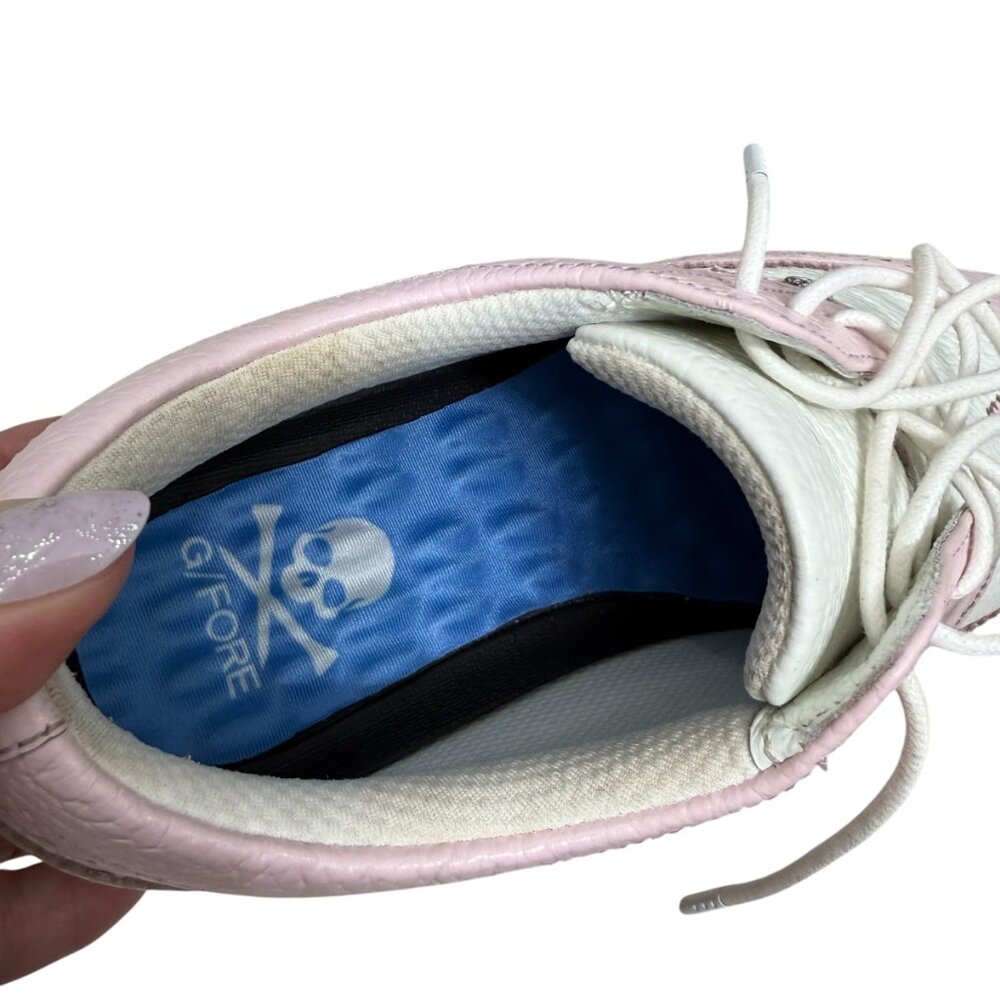 G/FORE Pink and White Women's Wingtip Athletic Golf Shoes - Picture 7 of 9